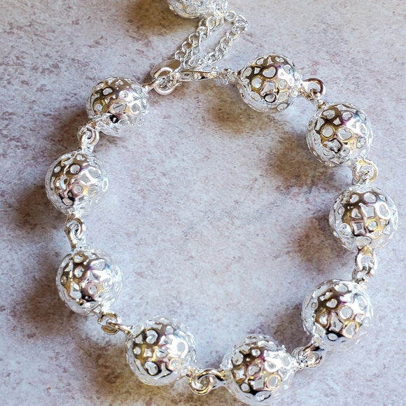 .925 stamped bracelet 8-9" - Picture 2 of 5